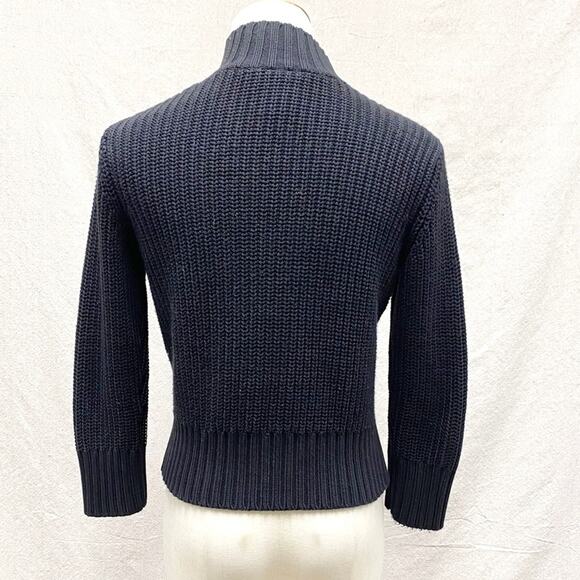 Talbots‎ Petites black knit 3/4 sleeve cropped cardigan sweater Size Petite - Picture 6 of 15